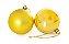 CJ 05 BOLAS DE NATAL MISTA DECORATIVA DOURADO 8CM - Imagem 1