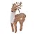 ENFEITE RENA NATALINA DECORATIVA PINTAS 1PC 19X9X32CM - Imagem 1