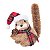 ENFEITE ESQUILO DECOR HAT AND SCARF 17CM - Imagem 1