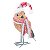ENFEITE PASSARO DECOR NATALINO HAT AND SCARF 1PC 14X8X30CM - Imagem 1