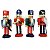 CAIXA COM 4PCS SOLDADO QUEBRA NOZES EM MADEIRA 11CM - Imagem 1