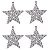 CJ 04PCS ENFEITE NATALINO ESTRELA SPARK FURTACOR 10CM - Imagem 1