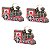 KIT 03 PÇS ENFEITE NATALINO P ARVORE TREM ESCARLATE 12X8.5CM - Imagem 1