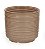 CACHEPOT EM CERAMICA COM LISTRAS MARROM MART 13CM - Imagem 1