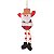 KIT 3PÇS ENFEITE NATALINO PAPAI NOEL PERNAS 23X10CM - Imagem 2