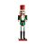 ENFEITE SOLDADO QUEBRA NOZES COM TAMBOR DECOR VRM/VRD 38cm - Imagem 1