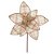FLOR BICO DE PAPAGAIO NATALINO BEGE E VERMELHO 26CM FLORARTE - Imagem 1