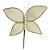 FLOR DECORATIVA BORBOLETA BEGE 23cm - Imagem 1