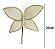 FLOR DECORATIVA BORBOLETA BEGE 23cm - Imagem 2