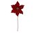 FLOR BICO PAPAGAIO NATAL AVELUDADO VERMELHO 25CM FLORARTE - Imagem 1