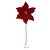 FLOR BICO PAPAGAIO NATAL AVELUDADO VERMELHO 25CM FLORARTE - Imagem 2