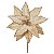 FLOR BICO PAPAGAIO C/GLITTER CHAMPANHE 23CM FLORARTE - Imagem 1