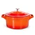 CACAROLA LE COOK PREMIER ORANGE 28CM 7,2L PEGADOR SILICONE - Imagem 5