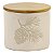 POTE NATALINO C TAMPA PINHA RUSTICO EM CERAMICA BEGE  11CM - Imagem 1