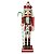 BONECO QUEBRA NOZES NATAL 38CM VERDE E VERMELHO FLORARTE - Imagem 1
