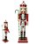 BONECO QUEBRA NOZES NATAL 38CM VERDE E VERMELHO FLORARTE - Imagem 3