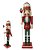 BONECO QUEBRA NOZES MADEIRA 38CM VERDE E VERMELHO FLORARTE - Imagem 3