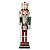 BONECO QUEBRA NOZES EM MADEIRA VERDE E VERMELHO 38CM - Imagem 1