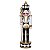 BONECO NATALINO QUEBRA NOZES EM PE PRETO E DOURADO 30CM - Imagem 1