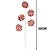GALHO PIRULITO VERMELHO E BRANCO CANDY 50CM FLORARTE - Imagem 2