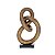 ESCULTURA ABSTRATA EM POLIRRESINA DOURADO MART 28,50cm - Imagem 1