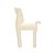 ESCULTURA CAVALO EM POLIRRESINA OFF WHITE MART - Imagem 1