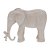ESCULTURA DE ELEFANTE EM POLIRESINA CINZA MART 22,5CM - Imagem 1