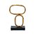 ESCULTURA EM METAL ABSTRATA DOURADO MART - Imagem 1