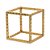 ESCULTURA CUBO EM METAL DOURADO MART - Imagem 1