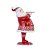 ESCULTURA PAPAI NOEL EM RESINA COM BANDEJA PEPPERMINT 32,5CM - Imagem 1