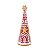 ESCULTURA MINI ARVORE CONE GINGERBREAD EM RESINA 36CM - Imagem 1