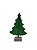 ESCULTURA MINI ARVORE DE NATAL EM RESINA VERDE - Imagem 1