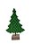 ESCULTURA MINI ARVORE DE NATAL EM RESINA VERDE - Imagem 1