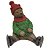 ESCULTURA URSO POLAR EM RESINA DE PATINS E GORRO VERMELHO - Imagem 1