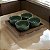 PETISQUEIRA EM MADEIRA E CERAMICA VERDE COM 4 BOWLS - Imagem 2