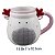 CANECA RENA NATALINA DECORATIVA EM CERAMICA - 10CM - Imagem 3