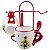 KIT 2 XICARAS NATALINAS EM CERAMICA COM SUPORTE  - 9CM - Imagem 1