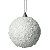 TRIO DE BOLAS NATALINAS DECORADA BRANCA - 10CM - Imagem 3