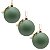 TRIO DE BOLAS NATALINAS DECORADA VERDE - 10CM - Imagem 1