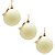 TRIO DE BOLAS NATALINAS DECORADA CREME - 10CM - Imagem 1