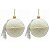 KIT 2 BOLAS NATALINAS DECORADA BEGE - 10CM - Imagem 1