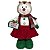 BONECA DE NEVE NATALINA COM CACHECOL EM PE  -  33CM - Imagem 1