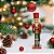 BONECO QUEBRA NOZES EM MADEIRA VERMELHO E VERDE 30CM - Imagem 2