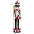 BONECO QUEBRA NOZES COM LANÇA PRETO E BRANCO - 30CM - Imagem 1