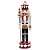 BONECO QUEBRA NOZES COM LANÇA BRANCO E DOURADO - 30CM - Imagem 1
