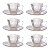 JOGO 6 XICARAS CAFE GRAFFIATO BORDA DOURADA 90ML HAUSKRAFT - Imagem 1