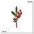 PICK BERRIES NATALINO DECORATIVO E PINHA VERMELHO 20cm - Imagem 2
