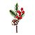 PICK BERRIES NATALINO DECORATIVO E PINHA VERMELHO 20cm - Imagem 1