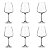 JOGO DE 6 TAÇAS DE CRISTAL DE VINHO CORVUS 570ML BOHEMIA - Imagem 1
