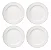 JG 4 PRATO RASO PORCELANA ROYAL BRANCO E DOURADO HAUSKRAFT - Imagem 1